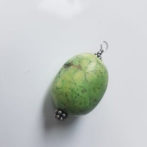 Handmade Natural Connemara Marble Silver Pendant